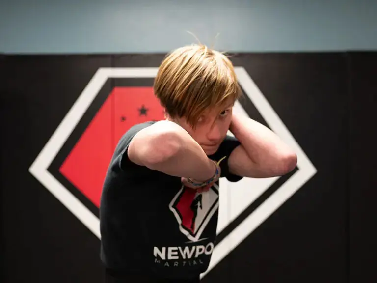 teens showing off skills for teens self defense class